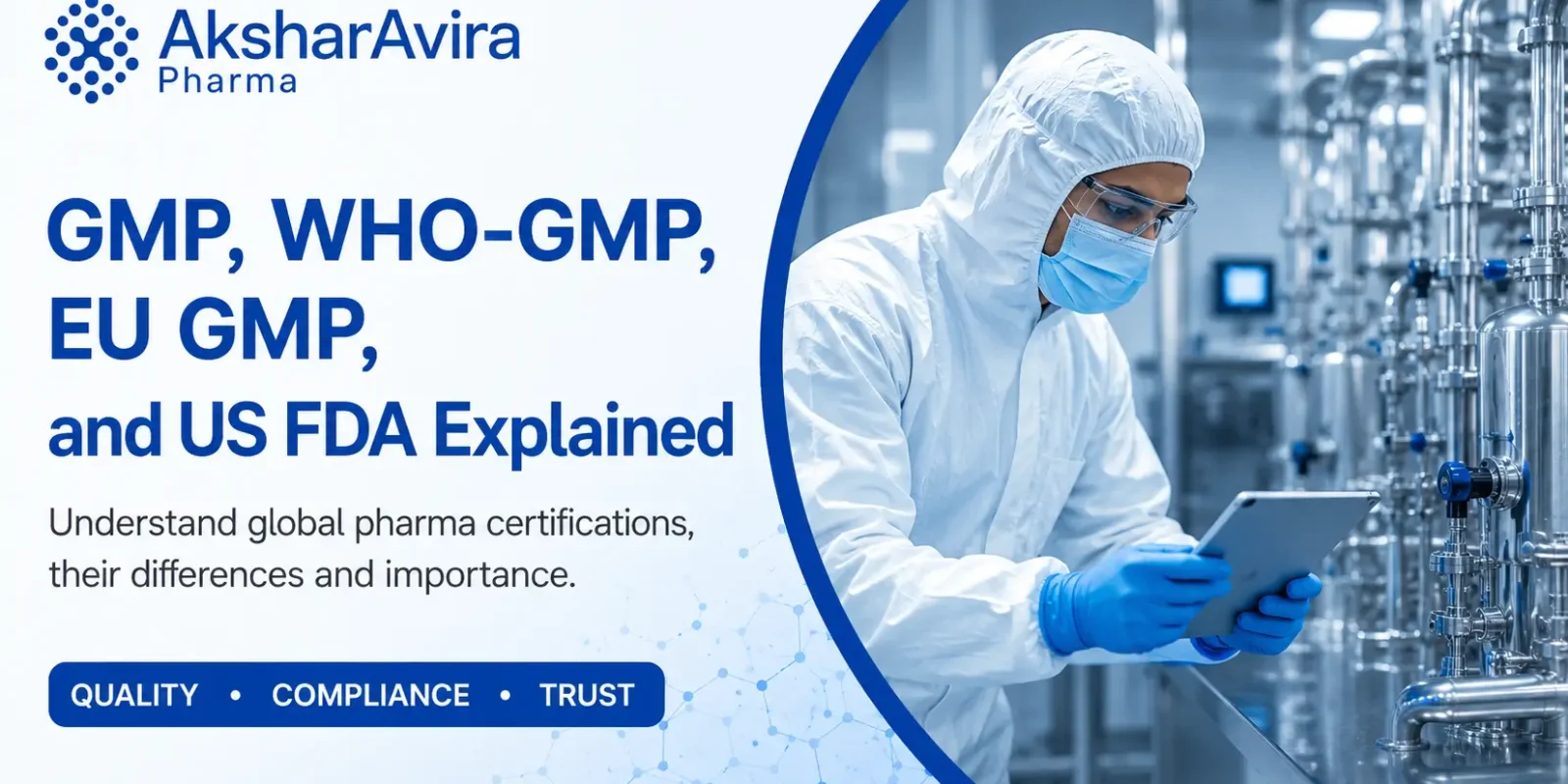 GMP, WHO-GMP, EU GMP, and US FDA Explained